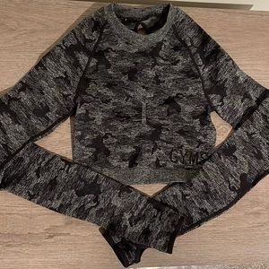 Black Camouflage Gymshark Shirt